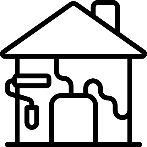 Roland Renner GmbH - Immobilienverwaltung und Gebäudedienstleistungen - Hausfarben-Symbol